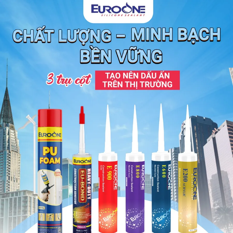  Euroone Silicone là lựa chọn phù hợp với đa dạng dòng keo chất lượng